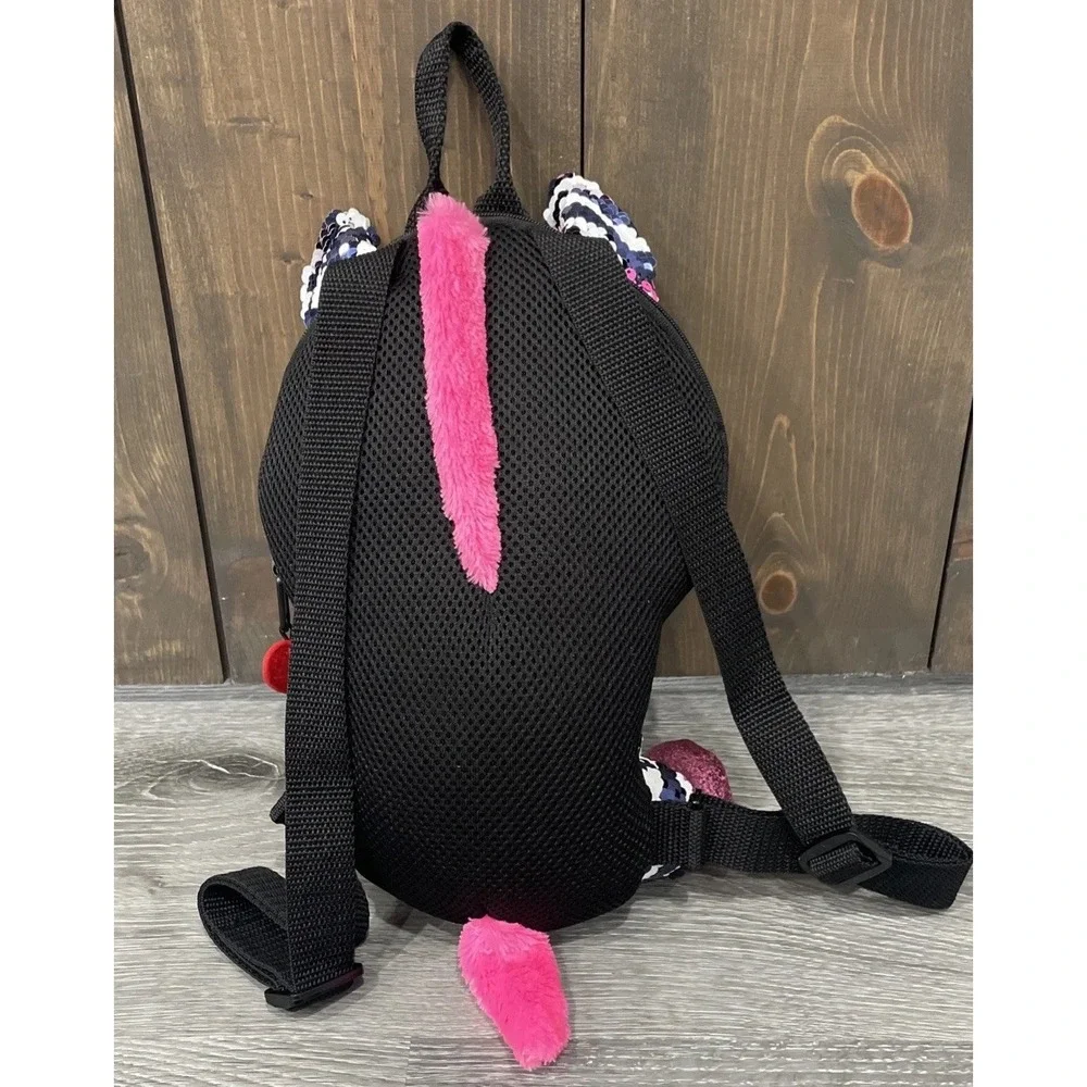Beanie Boos Sequin Backpack FLIPPABLES - Zoey The Pink Zebra‎ The Ty Fashion New